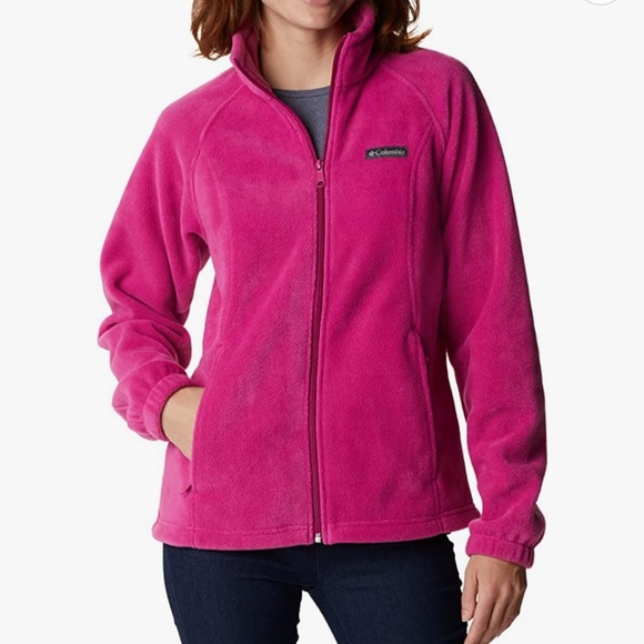 Columbia Benton Springs Fuchsia Pink Fleece Full Zip Jacket NWT - Picture 5 of 10